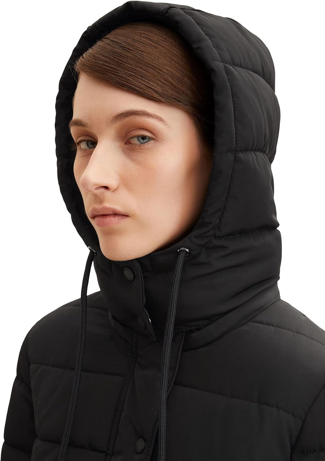 TOM TAILOR Damen Winterjacke mit Kapuze 3XL 14482 - Deep Black, 3XL 14482 - Deep Black