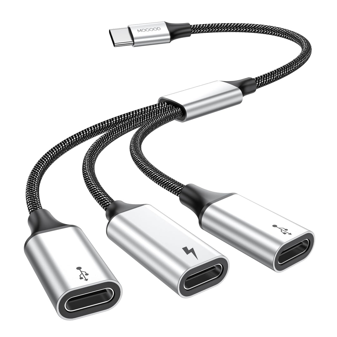 MOGOOD USB-C Hub - 3 Port USB-C Konverter Ladegerät &amp; Splitter für Laptop (für Monitor nicht geeigne