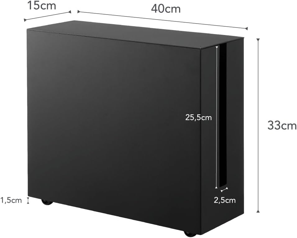 Yamazaki Tower Kabelabdeckungen, Metall, Schwarz, One Size One Size Schwarz, One Size Schwarz