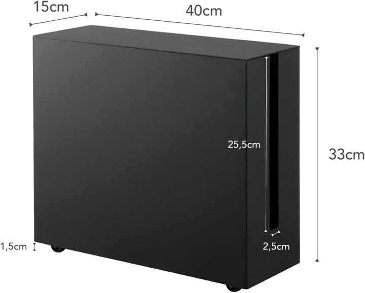 Yamazaki Tower Kabelabdeckungen, Metall, Schwarz, One Size One Size Schwarz, One Size Schwarz