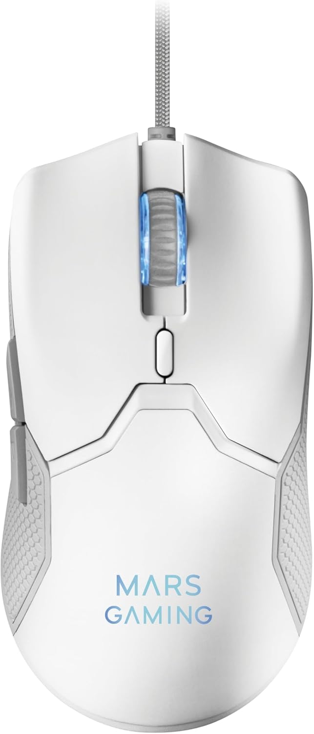 Mars Gaming MCPXWFR, Combo Tastatur H-Mech FRGB, Ultralight Maus 10000DPI &amp; XXL Mousepad, Weiss, Fra