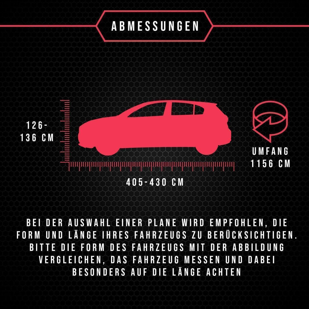 Autoabdeckung Wasserfest & Extrastark Vollgarage Autoplane Abdeckplane gegen Regen Schnee Wind UV-St