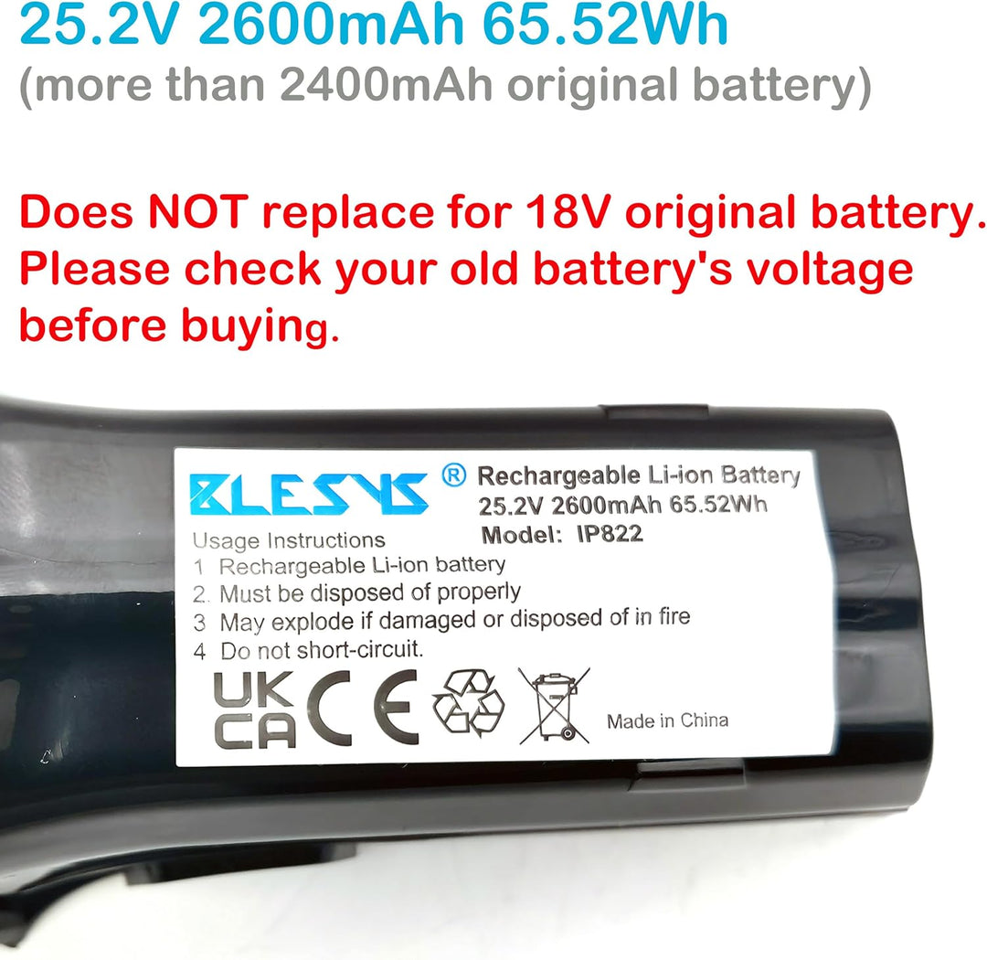 BLESYS 2600mAh Staubsaugerakku für Philips SpeedPro Max, FC6826/01, XC7043/01, XC7042/01, XC8045/01,