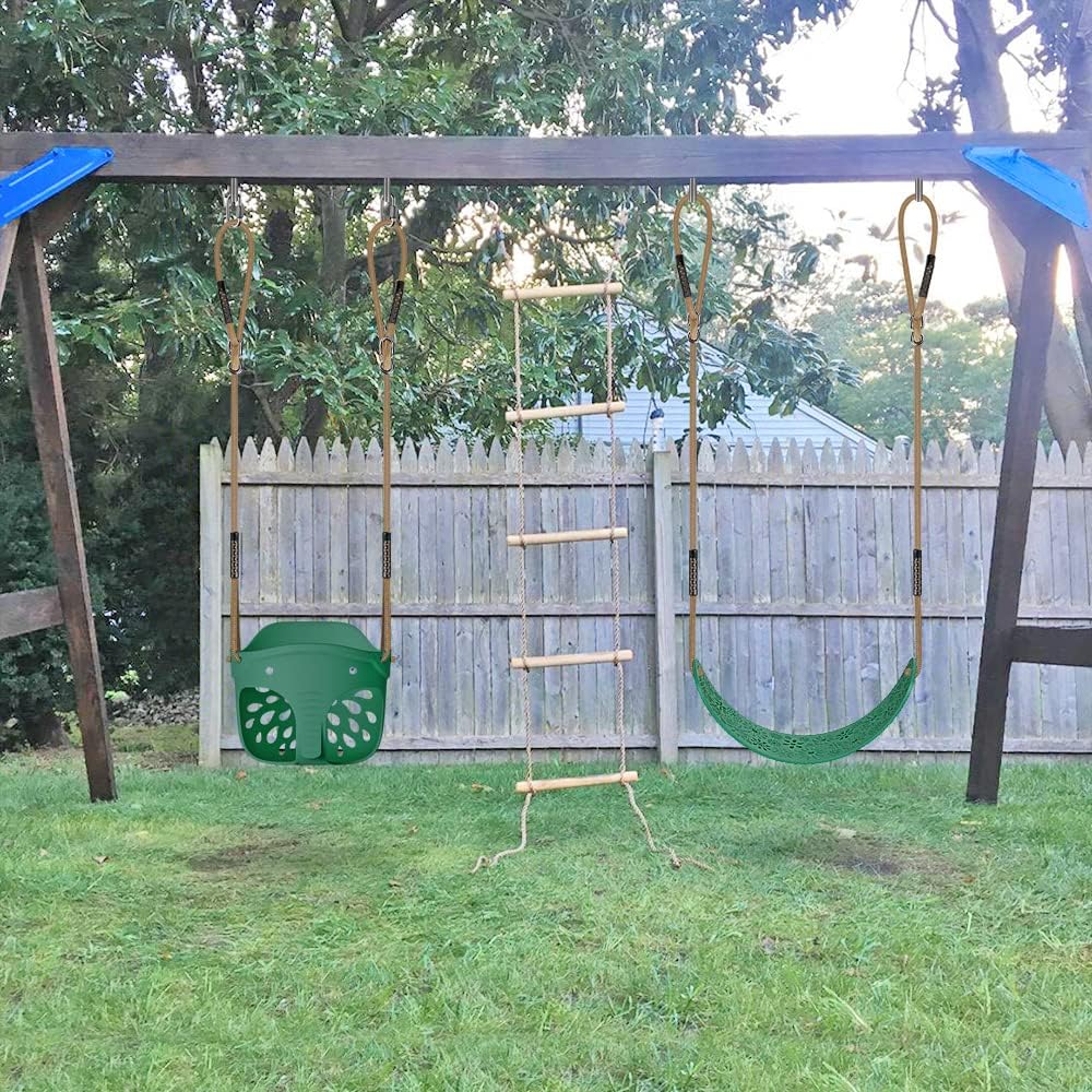Dolibest 2er Schaukel Kinder, Indoor Outdoor Babyschaukel Weichen Plastik Schaukelsitz Spielplatz Ga
