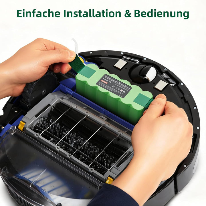 6800mAh 14,4V für iRobot Roomba Akku, Ersatzakku für iRobot Roomba 500 521 530 560 563 565 600 605 6