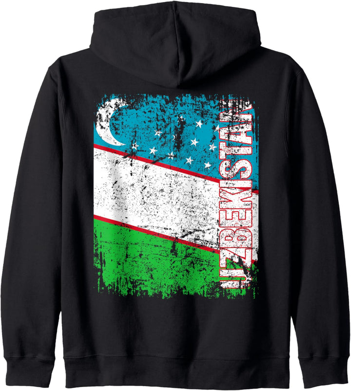 USBEKISTAN Flagge | Damen Herren Kinder USBEKISTAN Kapuzenjacke