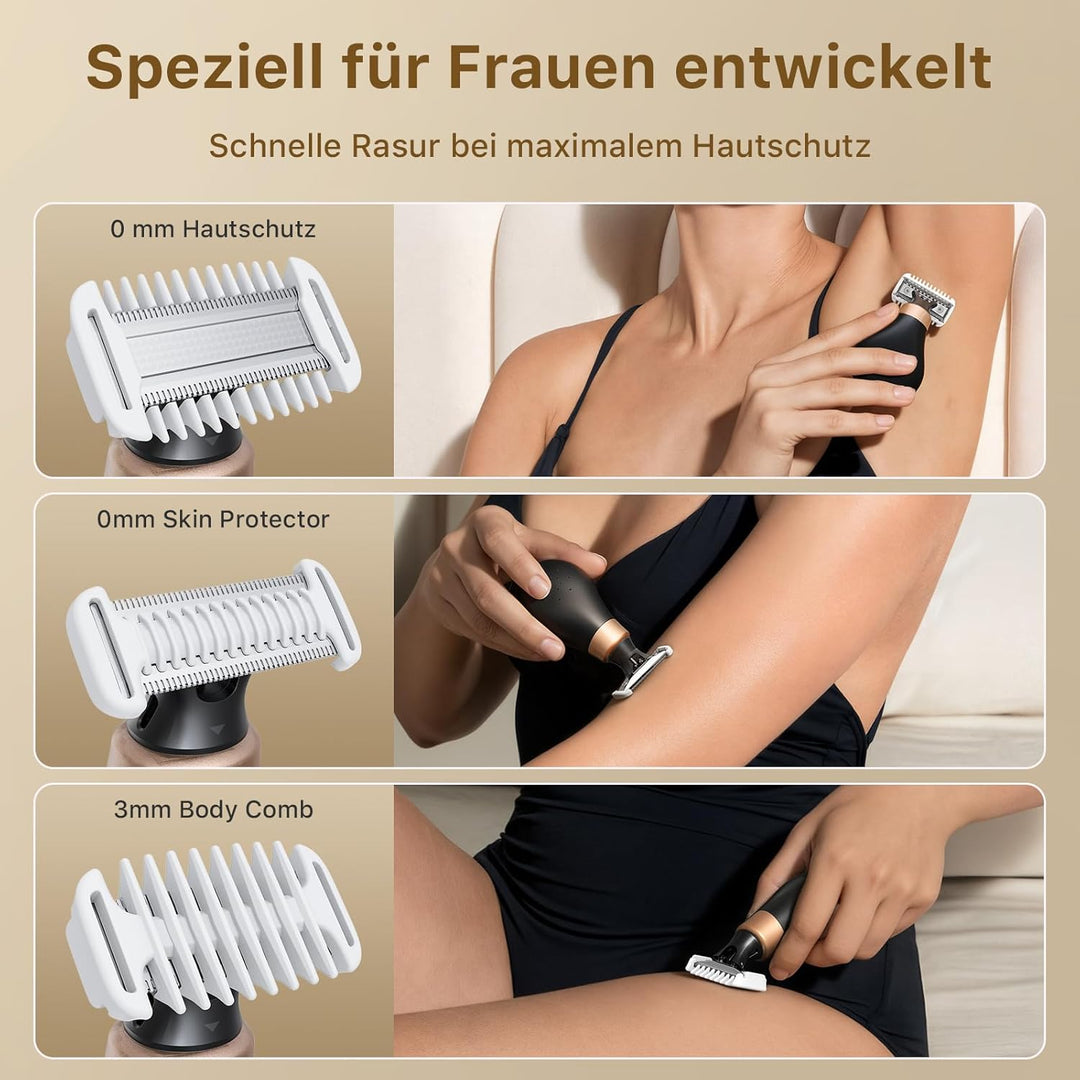 Damen Reise Elektrischer Trimmer Intim Schamhaarentfernung Elektrischer Body Groomer Kleiner Tragbar
