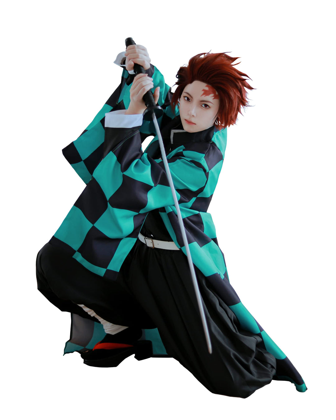 Agatsuma Zenitsu Cosplay Kimono Vollständiger Satz Anime Zenitsu Cosplay Kostüm Erwachsene, Grü