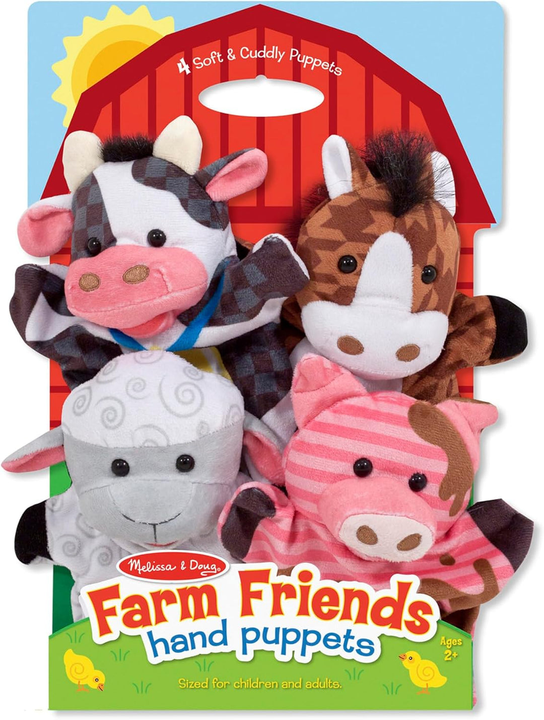 Melissa & Doug Handpuppen Bauernhoffreunde Farm Hands Animal Puppets, Farm Hands Animal Puppets