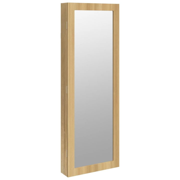 vidaXL Schmuckschrank mit Spiegel Wandmontage 37,5x10x106 cm 37.5 x 10 x 106 cm Braun, 37.5 x 10 x 1
