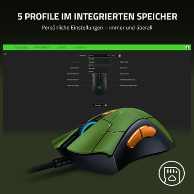 Razer DeathAdder V2 - Kabelgebundene USB-Gaming-Maus mit Optischen Mausschaltern (Focus+ 20K optisch