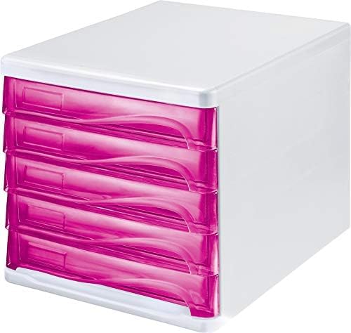 Helit H6129430 - Schubladenbox „the wave“, blau transparent Transluzent Blau, Transluzent Blau