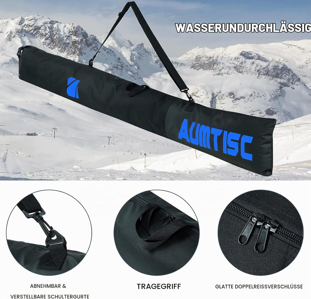 AUMTISC Skitasche und Skischuhtasche Combo - Skitaschen für Flugreisen - gepolsterte Schneeskitasche