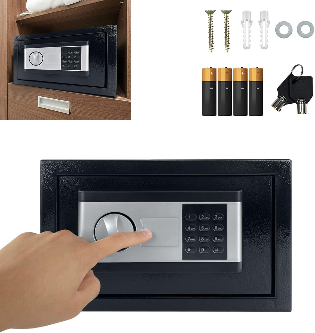 HENGMEI Safe Tresor, 22L Elektronischer Wandtresor, Möbeltresor Geldkassette Tresor Feuerfest Wasser
