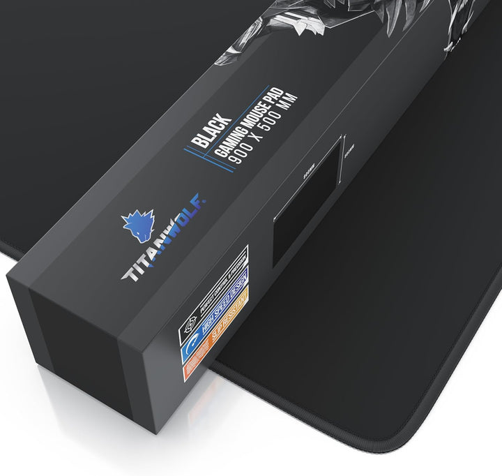 Titanwolf - XXXL Übergrösse Mauspad 900x500mm - Gaming Mousepad Gross - 90x50 cm Tischunterlage Larg