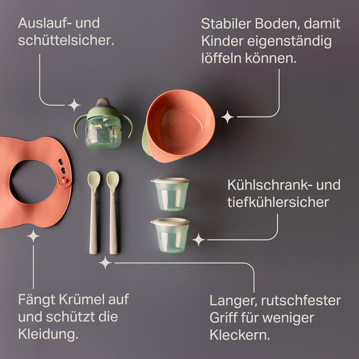 Tommee Tippee Firsttastes Entwöhnungs-Starterset ab 4 Monate,Essschalen und Löffel für Kleinkinder,
