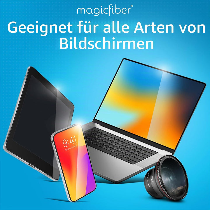 MagicFiber Mikrofaser-Reinigungstücher – für alle LCD-Bildschirme, Tablets, Objektive und andere emp