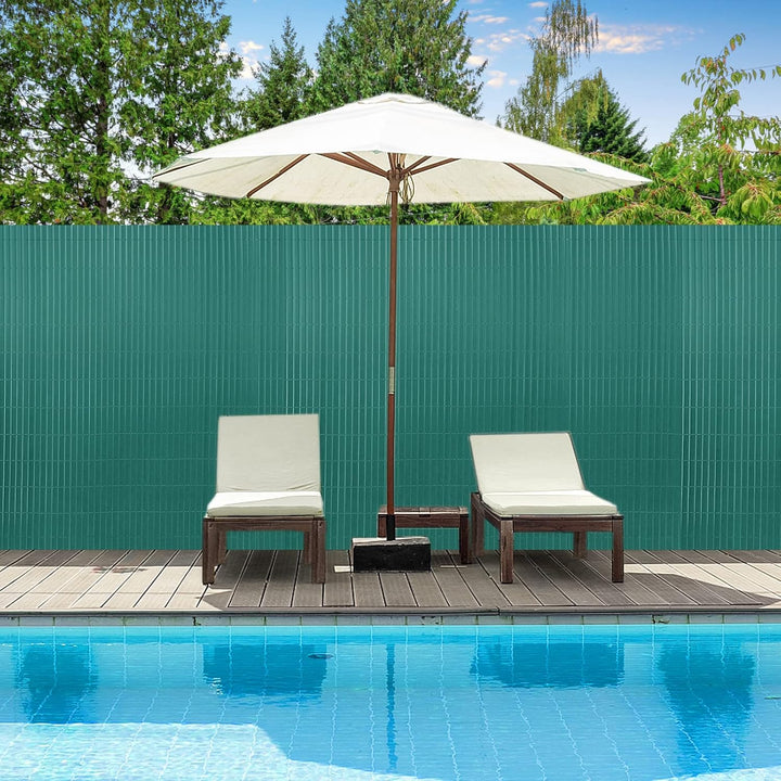 YUENFONG 90x1000cm Sichtschutzmatte PVC Sichtschutzzaun Windschutz Gartensichtschutz mit Kabelbinder