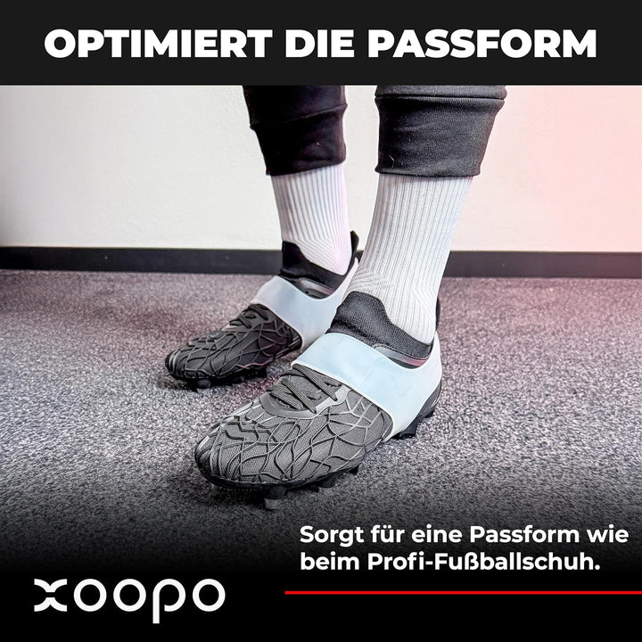 XOOPO Power Band Silikonband für Fussballschuhe (1 Paar) - Ultra elastisch für perfekten Sitz - Mehr