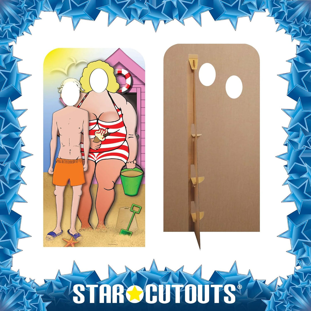 Star Cutouts SC134 Fotoaufsteller mit Strandpärchen-Motiv, aus Pappe