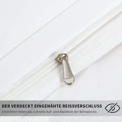JEFFEL Pferde Bettwäsche Set 135x200 cm, Kinderbettwäsche, Pferde Motiv 3D Tier Motiv, Mikrofaser, S
