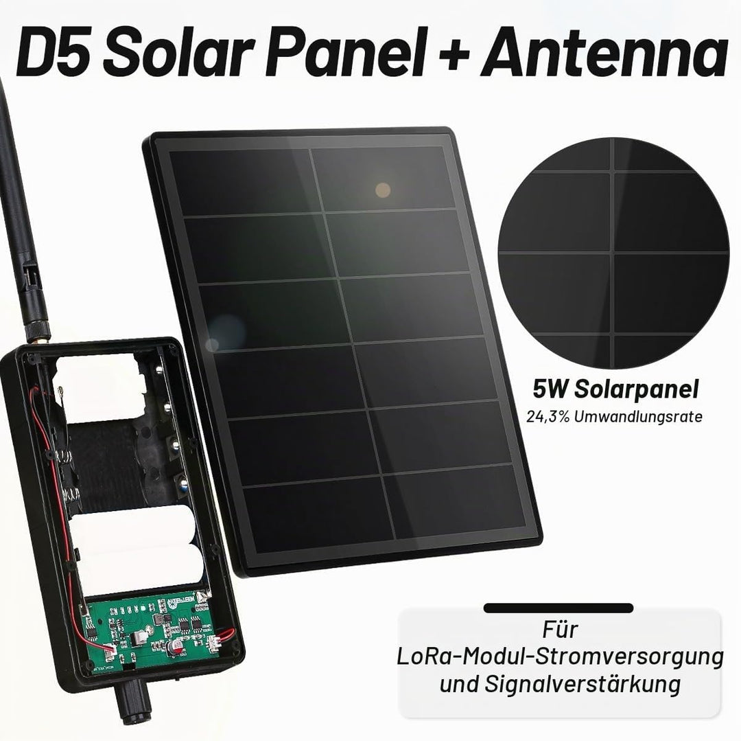 D5-1A 5W Solar Panel Kit mit Batterie Controller für Heltec V3 ESP32 LoRa Modul für DIY Meshtastic M