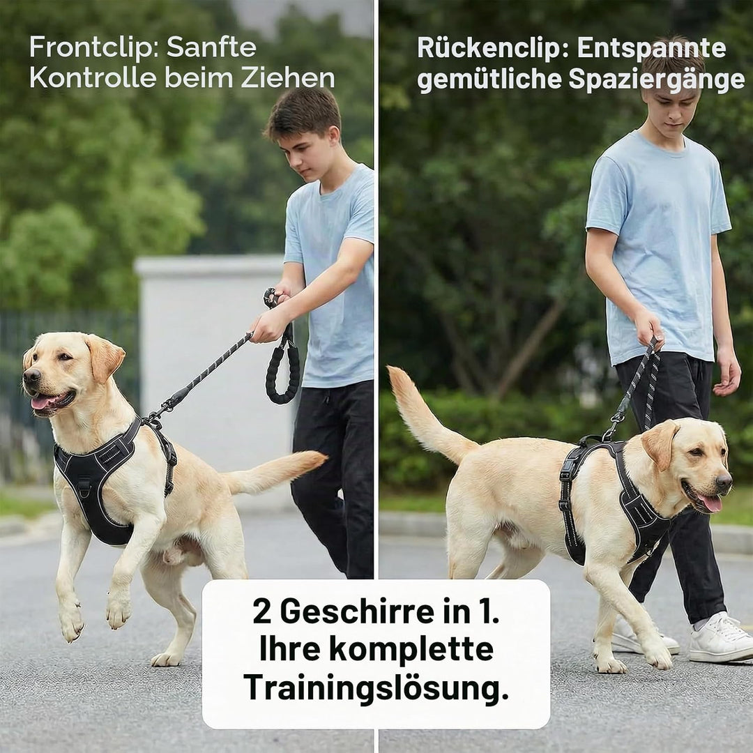 Hundegeschirr mit Griff， mittelgrosse &amp; Grosse Hunde - Hunde Geschirr，Atmungsaktiv Reflexstreifen Br