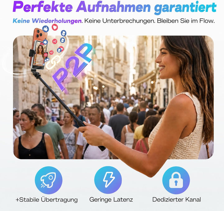 SYNCO XView Handy Selfie Monitor für iPhone 17, 3,97" Magnetischer Smartphone Vlog Bildschirm für An