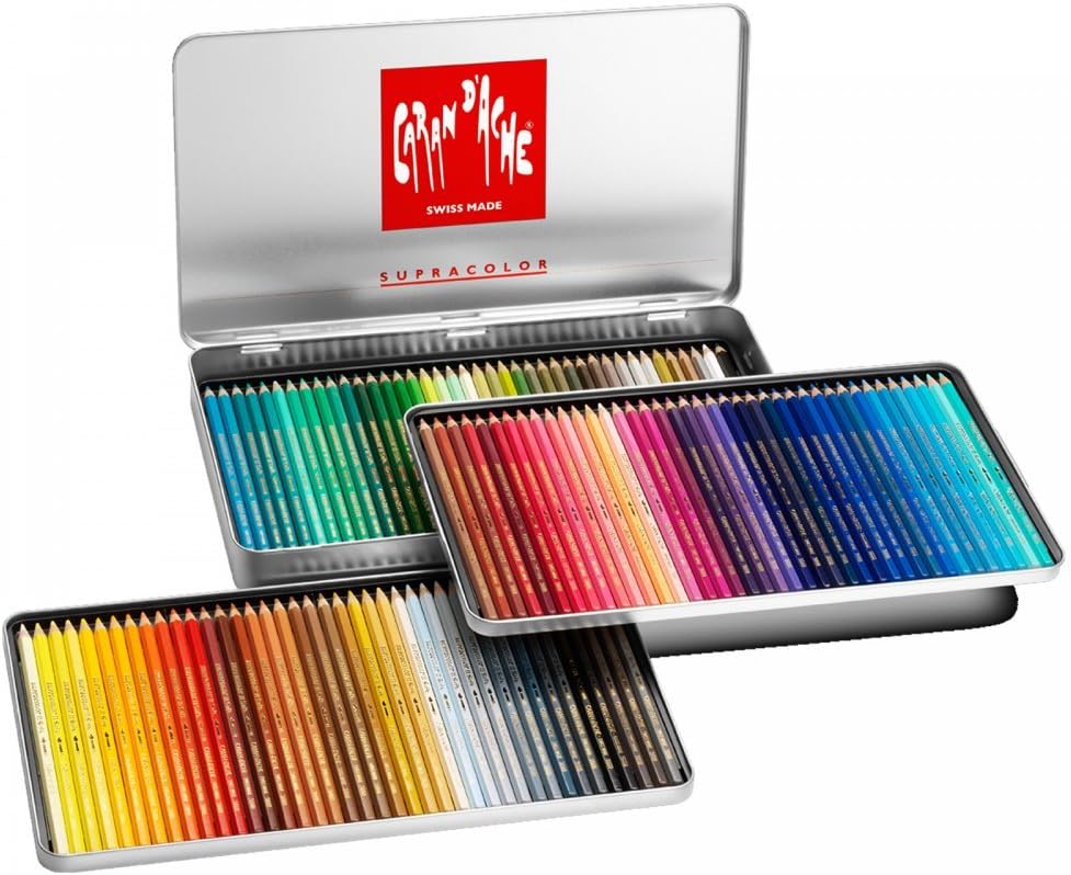 Caran D'Ache Supracolor Soft Pencils - Assorted Colours (Tin of 120) 120 stück (1er Pack), 120 stück