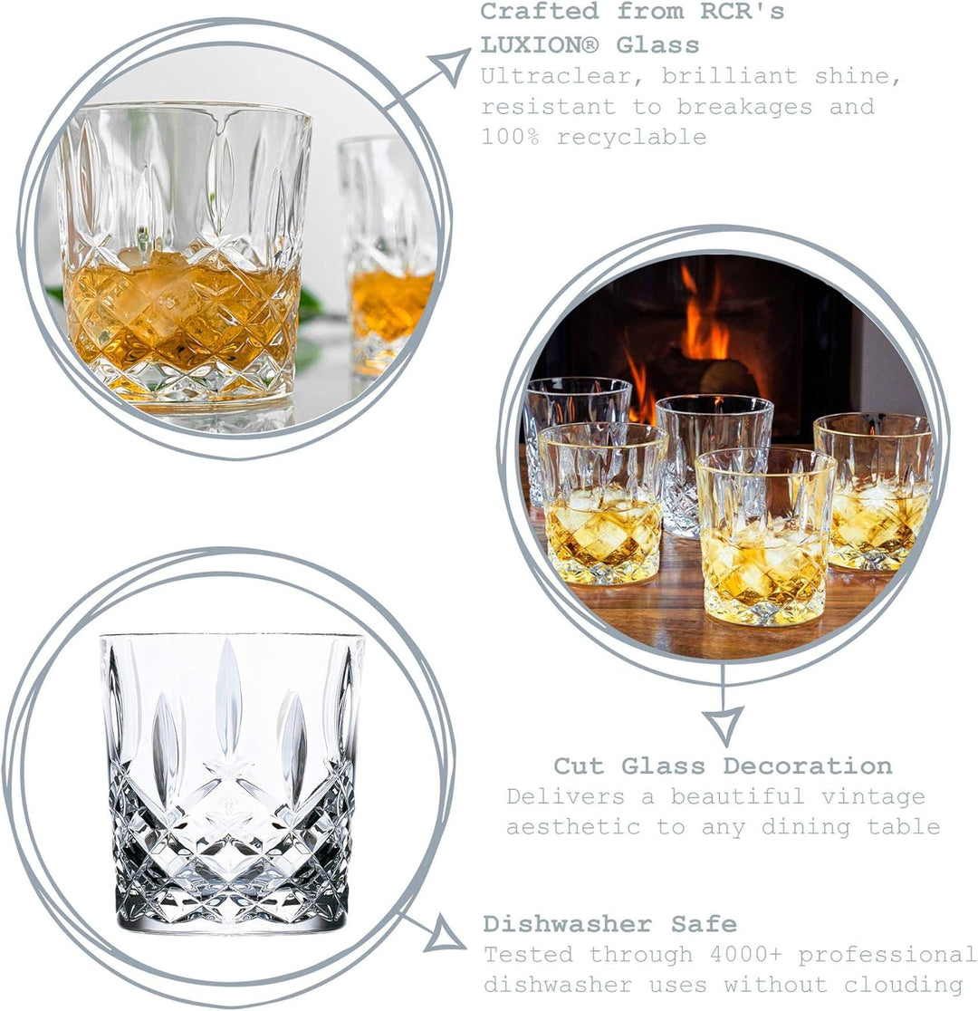 RCR Crystal Orchester Geschnittenes Glas Dof Doppelte Altmodische Whiskybrillen Trinkgläsers Set - 3