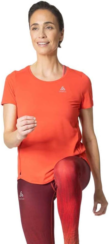 Odlo Damen Zeroweight Chill-tec_313871 Kurzarm Laufshirt XS Cayenne, XS Cayenne