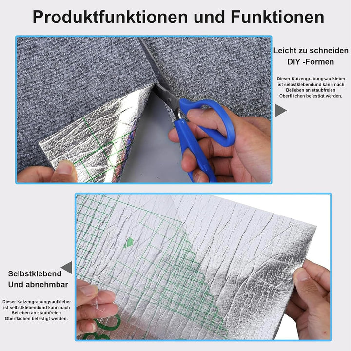Kratzmatte Katze selbstklebend Kratzschutz für Sofa, Katze, Bäume, Wandmöbel, Kratz- und Couch, 200