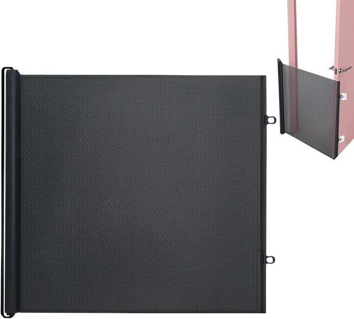 Treppenschutzgitter Ausziehbar Ohne Bohren, 0-130 cm Kindergitter Treppe, ausziehbares Babyabsperrgi