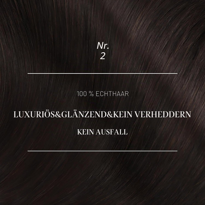 YoungSee Nanoring Extensions Echthaar Braun Nanoring Extensions 35cm Dunkelbraun Nano Ring Extension