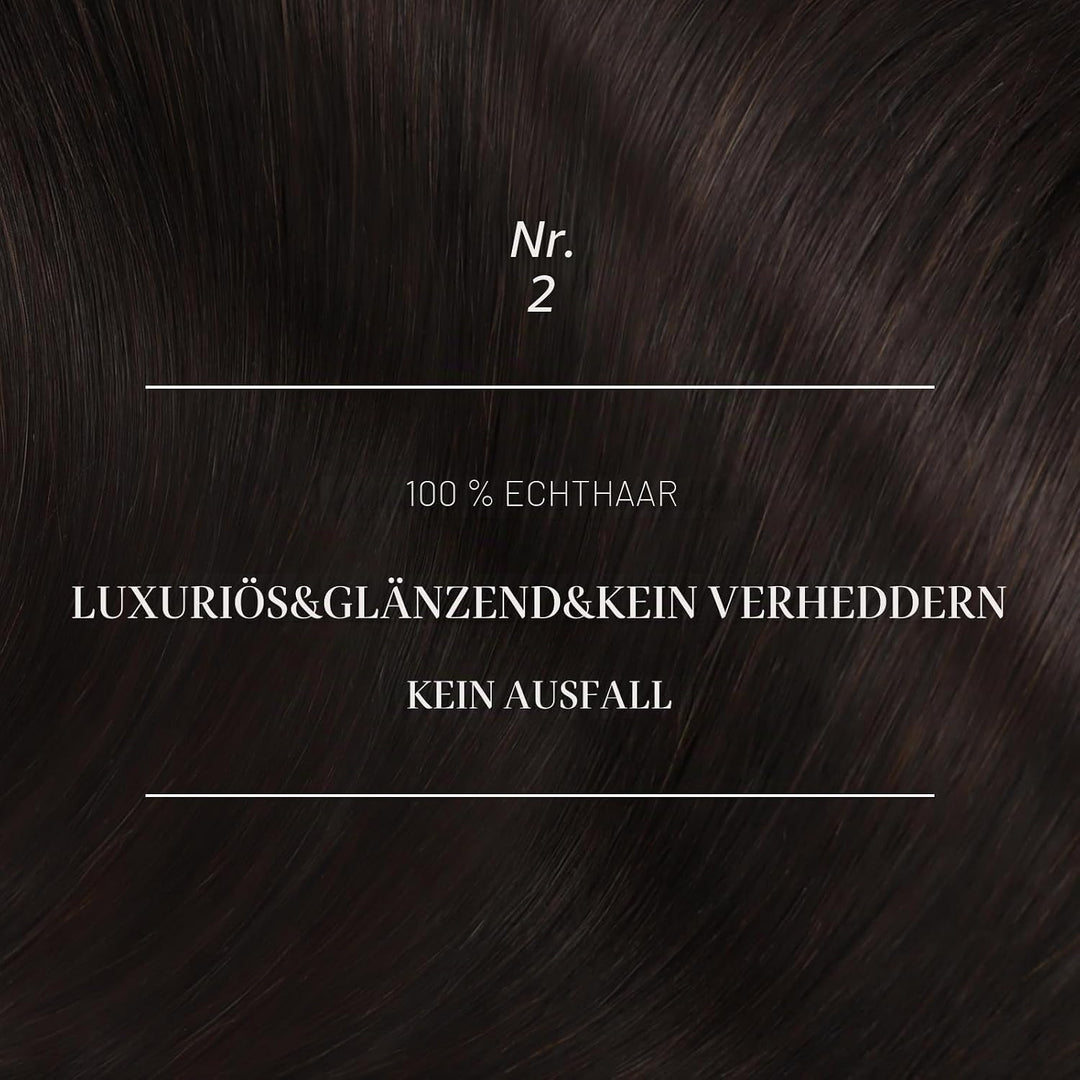 YoungSee Nanoring Extensions Echthaar Braun 40 cm Nanoring Hair Extensions Nano Ring Extensons Nanor