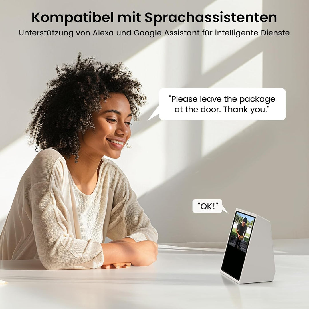 AOSU Kabellose Türklingel mit Kamera Kabellose, 2K HD Smarte Video-Türklingel mit Klingel, 170° von