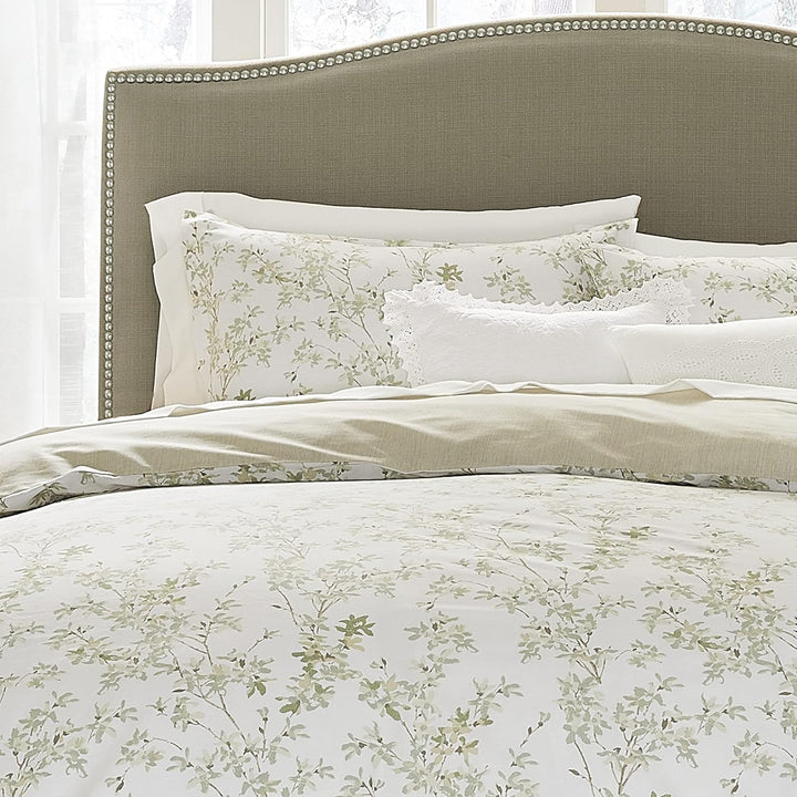 Laura Ashley Home - Queen-Bettbezug-Set, Baumwolle, wendbare Bettwäsche mit passenden Kissenbezügen,