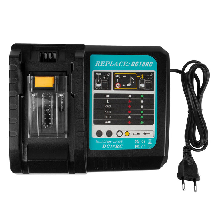 ASUNCELL 3A DC18RC ladegerät Kompatibel mit Makita 14,4 V-18 V Li-Ion Ersatzakku BL1815 BL1830 BL184