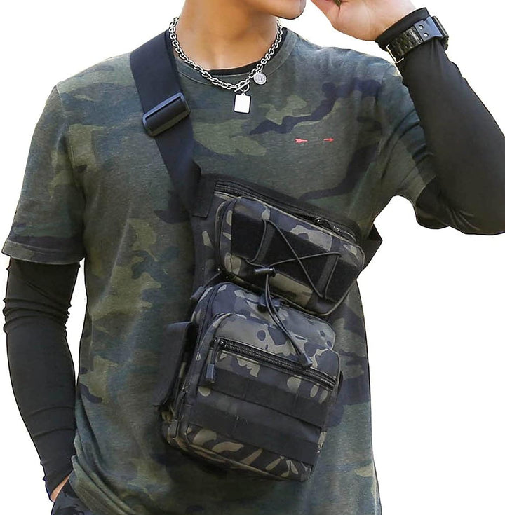 Taktische Beintasche für Damen und Herren, Outdoor, Reisen, Wandern, schwarz,, Schwarz