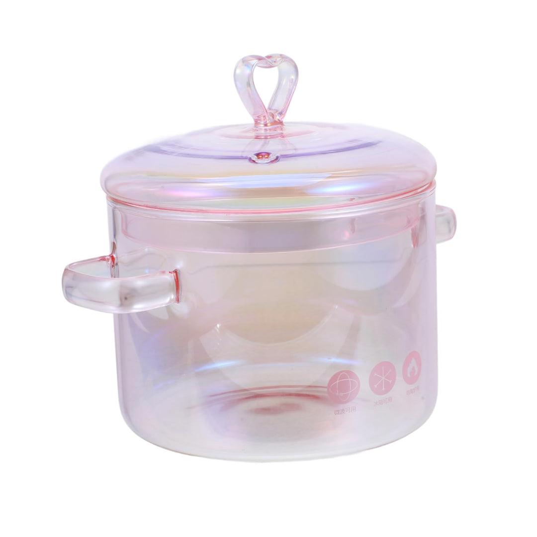 Induktions Töpfe Set Klarglas Kochtopf Stieltopf Eintopftopf Herdtopf mit Deckel Instant Nudeltopf P