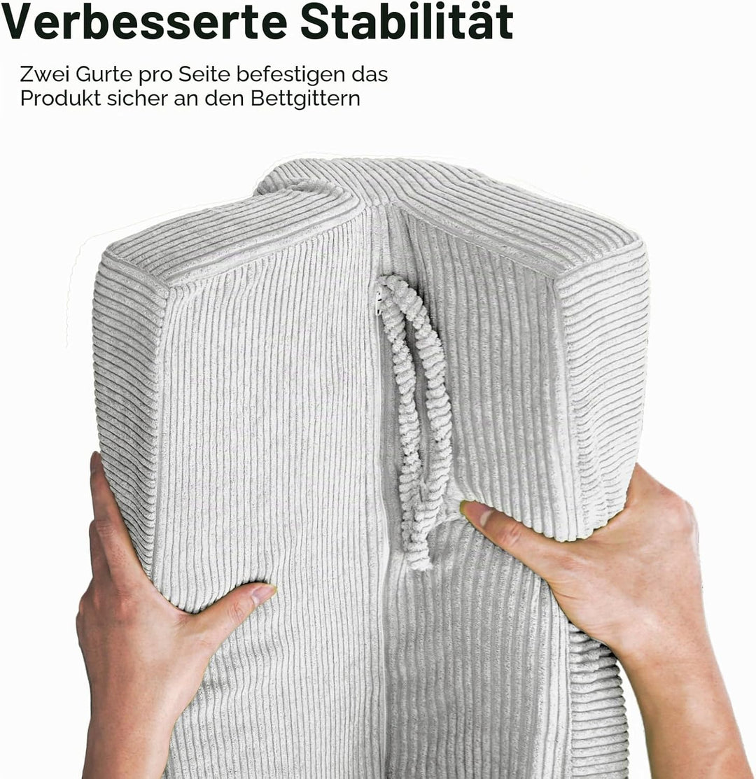 AEOCOO Bettkantenschutz für Kinderbetten 90 cm – weiche Memory-Schaum Bettumrandung, Rausfallschutz