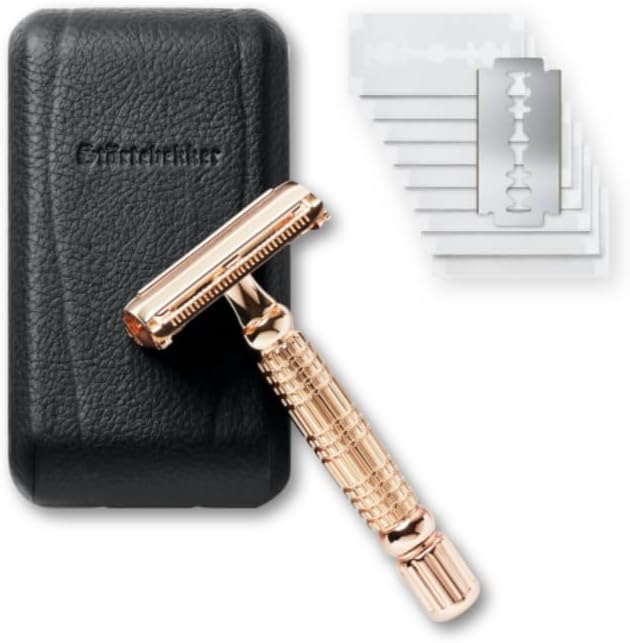 Störtebekker® Premium Rasierständer "Hamburg" aus Edelstahl in Rosé-Gold - geeignet für (Störtebekke