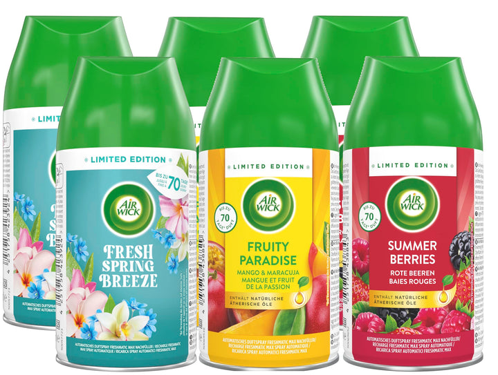 Air Wick Freshmatic Max Nachfüller DUO "Frühling" 6 x 250ml, Mix Pack