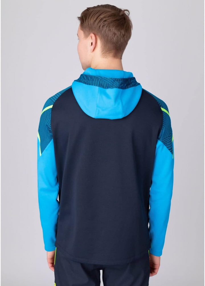 JAKO Herren Kapuzenjacke Performance, neonorange/weiss/marine, M, 6897, S Marine/Jako-blau