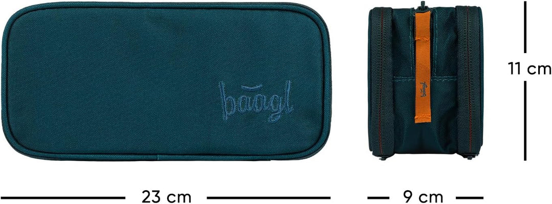 Baagl Federmäppchen für Mädchen, Jungen, Schule Mäppchen, Federmappe mit 3 Fächer, Federtasche für T