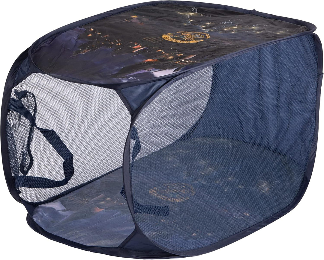 Harry Potter Hogwarts - Faltbarer Kinder POP-UP Aufbewahrungskorb Kinderzimmer Wäschekorb Blau 36 x