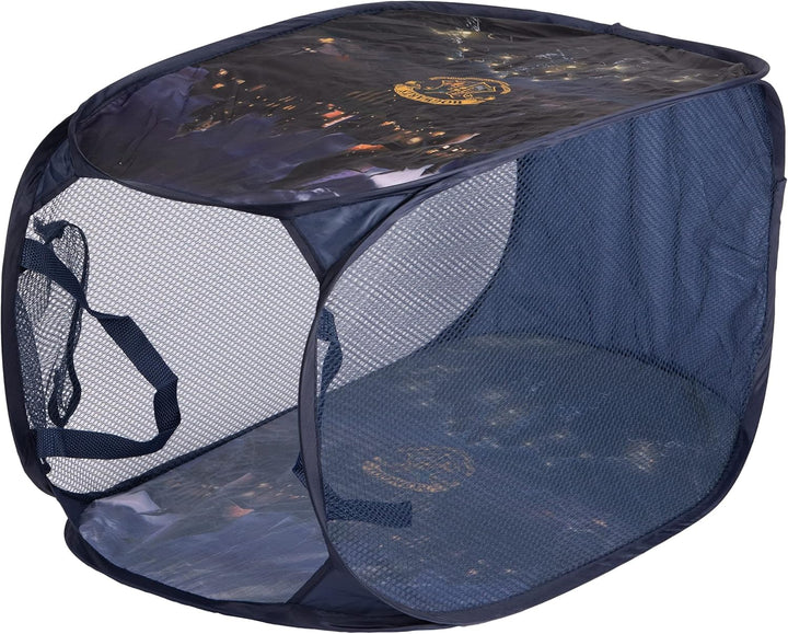 Harry Potter Hogwarts - Faltbarer Kinder POP-UP Aufbewahrungskorb Kinderzimmer Wäschekorb Blau 36 x