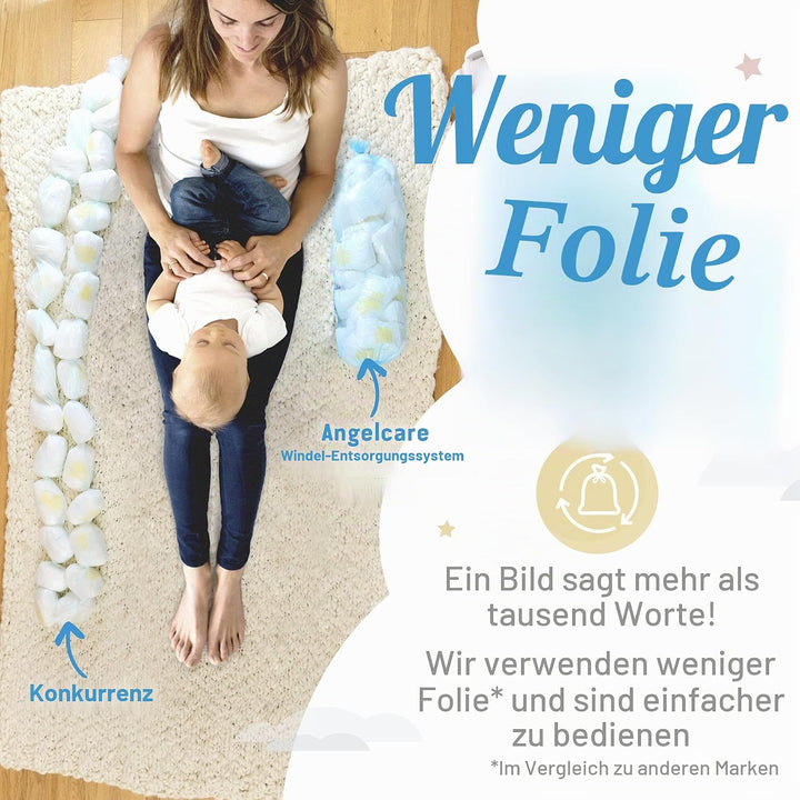Angelcare Windeleimer Nachfüllpack Plus 12er Pack 12 Stück (1er Pack) Blau Single, 12 Stück (1er Pac