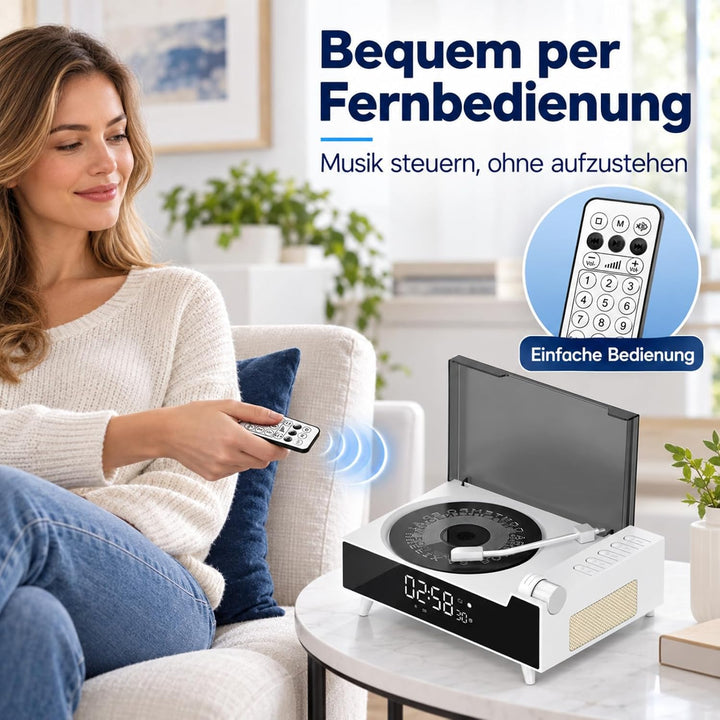 Tragbarer CD-Player für zu Hause mit Hi-Fi-Lautsprecher