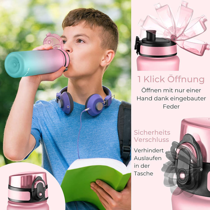 My Vesperbox - Mini Lite Set – Bento Box &amp; Trinkflasche 500ml – Lunchbox mit variablen Fächern – Bro